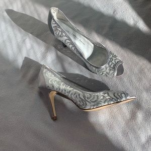 Silver Pumps, Size 8.5